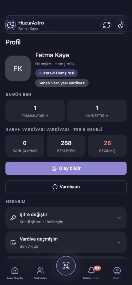 Profil ekranı
